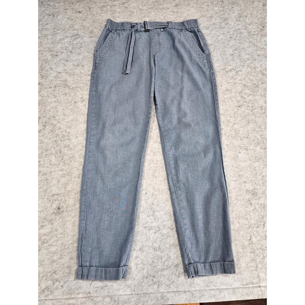 Vince 100% Cotton Pants Joggers, Slash Pockets, Elastic Waist, Belt, Sz XS